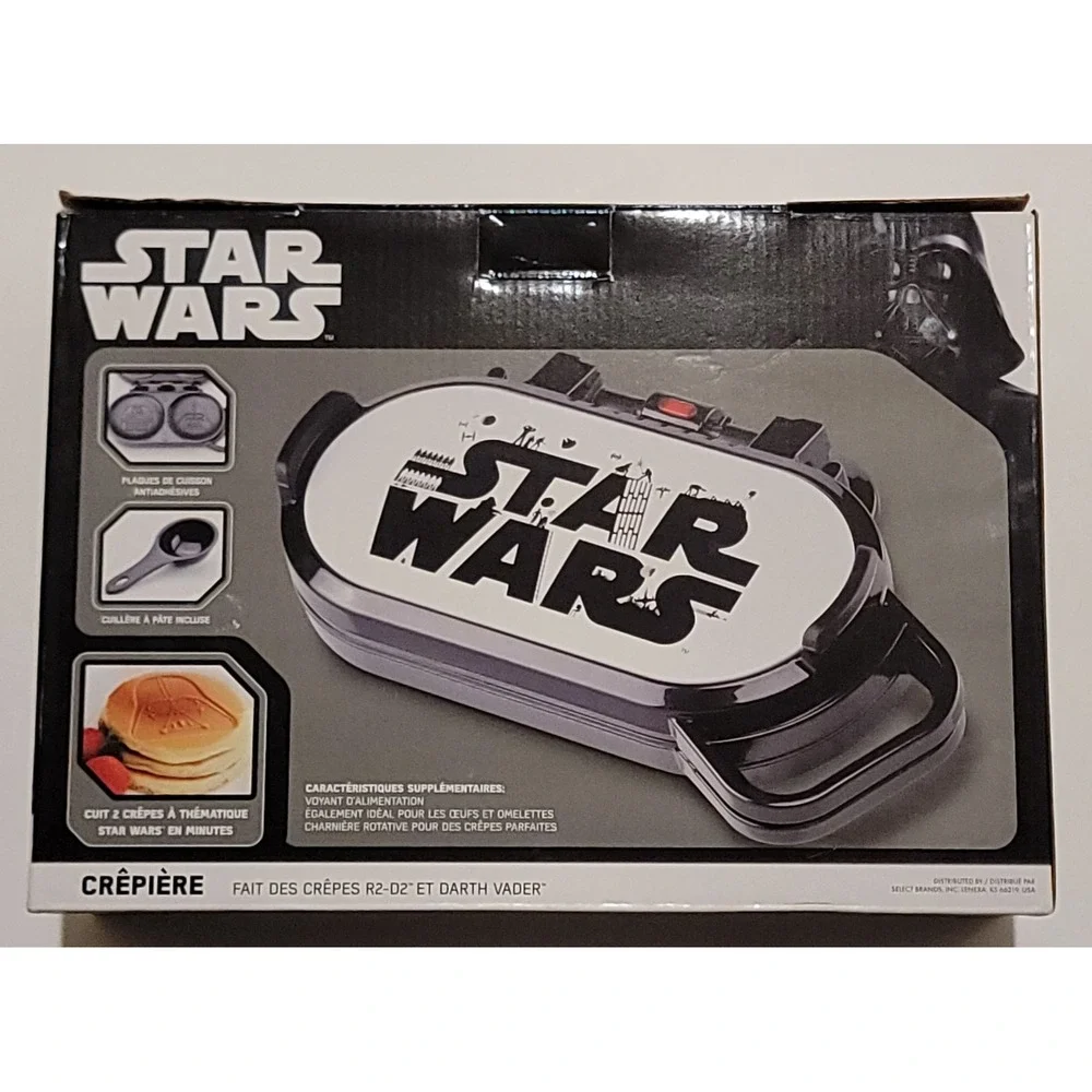 NWB Disney Star Wars Pancake Maker w/R2D2-Darth Vader designs BNIB
